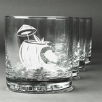 Coconut and Leaves Whiskey Glasses (Set of 4)