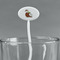 Coconut and Leaves White Plastic 7" Stir Stick - Oval - Main