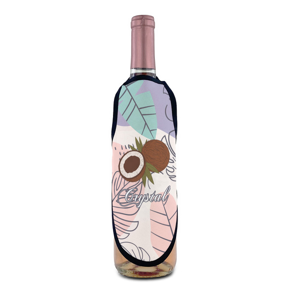 Coconut and Leaves Wine Bottle Apron - IN CONTEXT