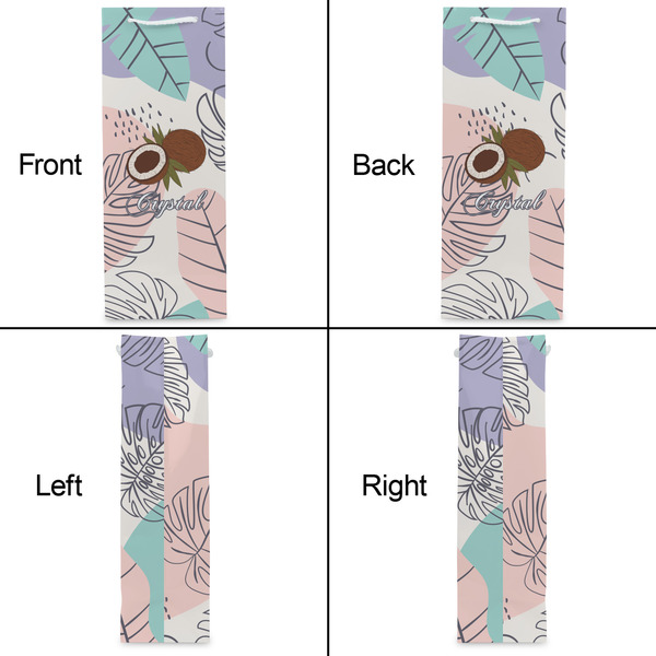 Coconut and Leaves Wine Gift Bag - Matte - Approval