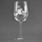 Coconut and Leaves Wine Glass - Engraved