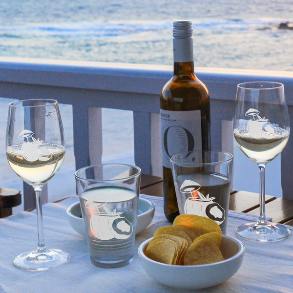 Coconut and Leaves Wine Glasses - Lifestyle (UPDATE)