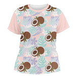 Coconut and Leaves Women's Crew T-Shirt - X Large