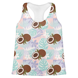Coconut and Leaves Womens Racerback Tank Top