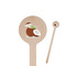 Coconut and Leaves Wooden 6" Stir Stick - Round - Closeup