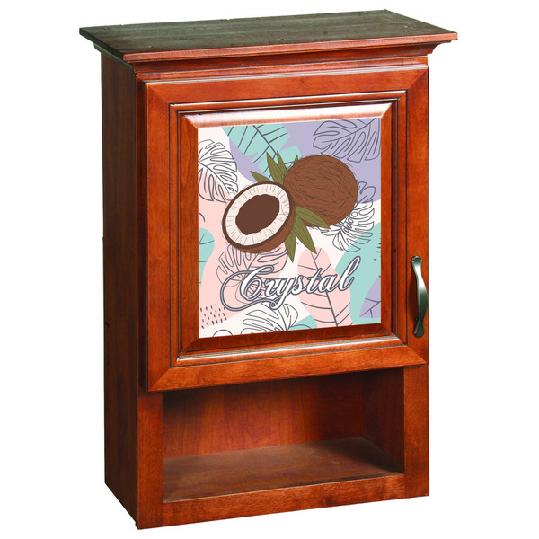Coconut and Leaves Wooden Cabinet Decal (Medium)