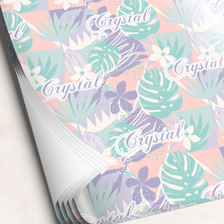 Coconut and Leaves Wrapping Paper Sheets - Single-Sided - 20" x 28" (Personalized)