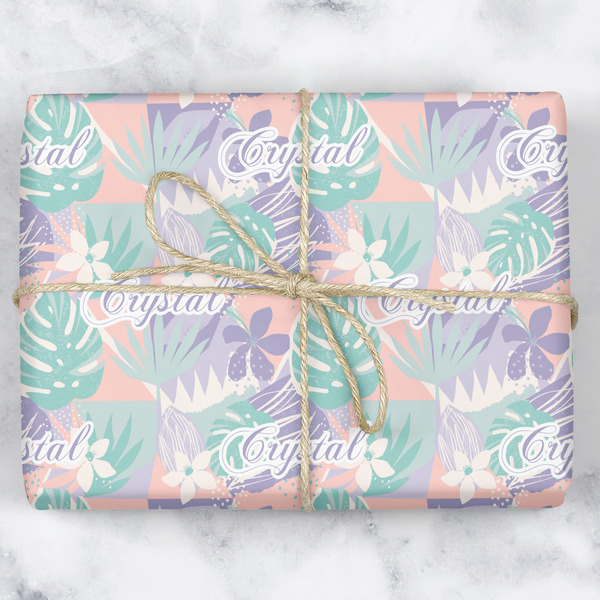 Custom Coconut and Leaves Wrapping Paper (Personalized)