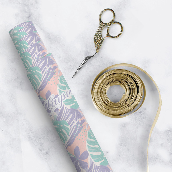 Coconut and Leaves Wrapping Paper Roll - Matte - In Context