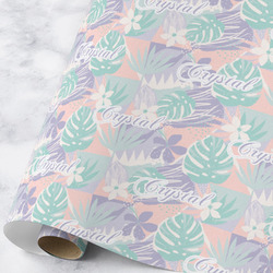 Coconut and Leaves Wrapping Paper Roll - Large - Matte (Personalized)