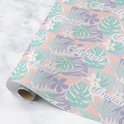 Coconut and Leaves Wrapping Paper Roll - Medium - Matte (Personalized)