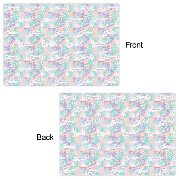 Coconut and Leaves Wrapping Paper Sheet - Double Sided - Front & Back