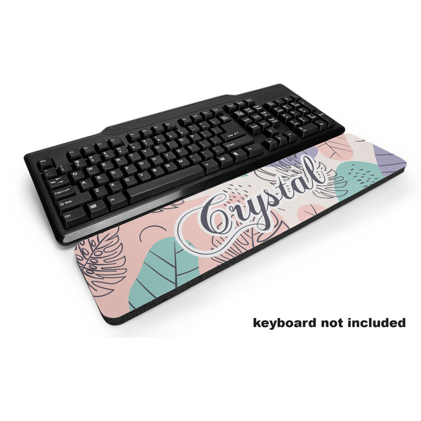 Custom Coconut and Leaves Keyboard Wrist Rest (Personalized)