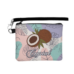 Coconut and Leaves Wristlet ID Case w/ Name or Text