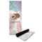 Coconut and Leaves Yoga Mat with Black Rubber Back Full Print View