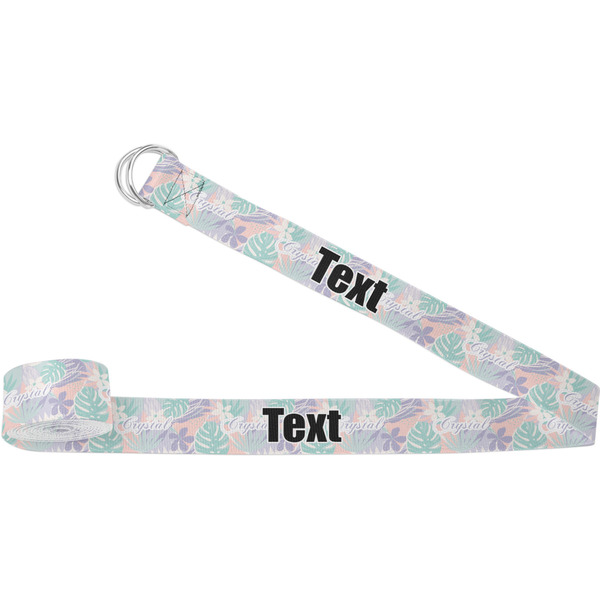 Custom Coconut and Leaves Yoga Strap (Personalized)