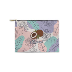 Coconut and Leaves Zipper Pouch - Small - 8.5"x6" w/ Name or Text