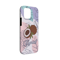 Coconut and Leaves iPhone Case - Rubber Lined - iPhone 13 Mini (Personalized)