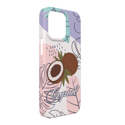 Coconut and Leaves iPhone Case - Plastic - iPhone 13 Pro Max (Personalized)
