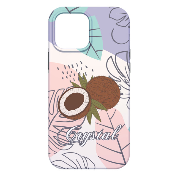 Coconut and Leaves iPhone 13 Pro Max Tough Case - Back