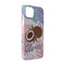 Coconut and Leaves iPhone 14 Case - Angle