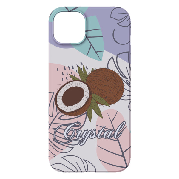 Coconut and Leaves iPhone 14 Plus Case - Back
