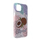 Coconut and Leaves iPhone 14 Pro Case - Angle