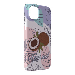 Coconut and Leaves iPhone Case - Plastic - iPhone 14 Pro Max (Personalized)