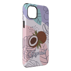 Coconut and Leaves iPhone Case - Rubber Lined - iPhone 14 Pro Max (Personalized)