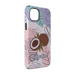Coconut and Leaves iPhone Case - Rubber Lined - iPhone 14 Pro (Personalized)