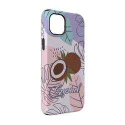 Coconut and Leaves iPhone Case - Rubber Lined - iPhone 14 (Personalized)