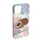 Coconut and Leaves iPhone 15 Case - Angle