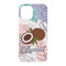 Coconut and Leaves iPhone 15 Case - Back