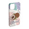 Coconut and Leaves iPhone 15 Pro Case - Angle