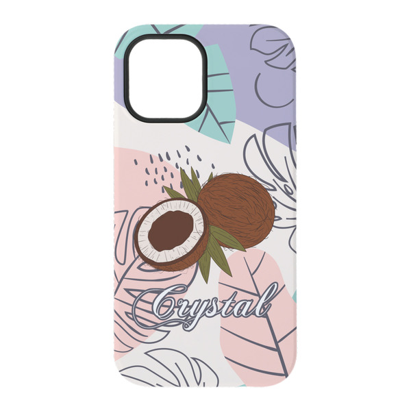 Coconut and Leaves iPhone 15 Tough Case - Back