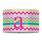 Colorful Chevron 12" Drum Lampshade - FRONT (Fabric)