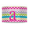 Colorful Chevron 12" Drum Lampshade - FRONT (Poly Film)