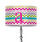 Colorful Chevron 12" Drum Lampshade - ON STAND (Fabric)