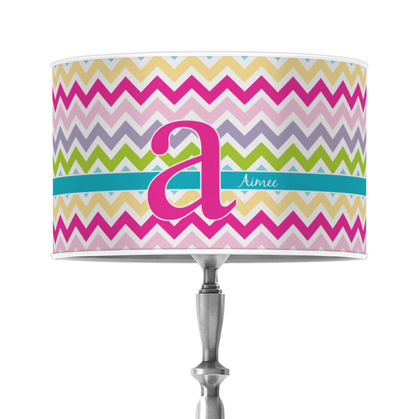 Custom Colorful Chevron 12" Drum Lamp Shade - Poly-film (Personalized)