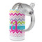 Colorful Chevron 12 oz Stainless Steel Sippy Cups - Top Off