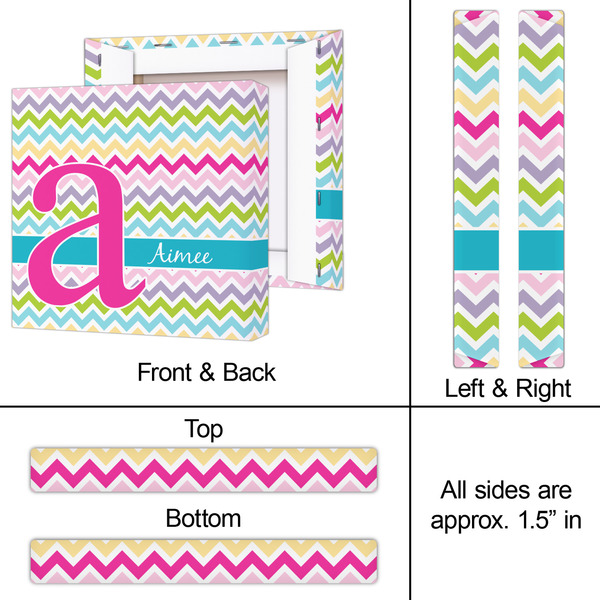 Colorful Chevron 12x12 - Canvas Print - Approval