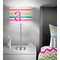 Colorful Chevron 13 inch drum lamp shade - in room