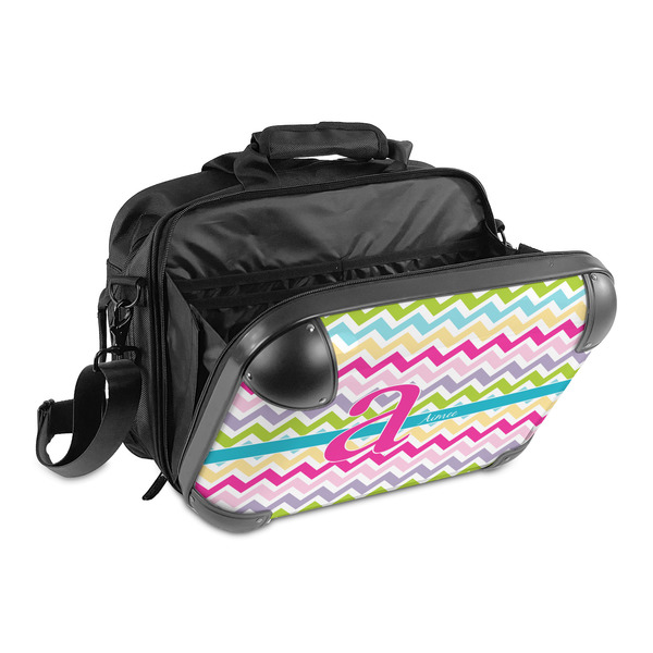 Colorful Chevron 15" Hard Shell Briefcase - Open