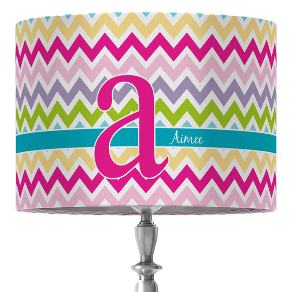 Custom Colorful Chevron 16" Drum Lamp Shade - Fabric (Personalized)