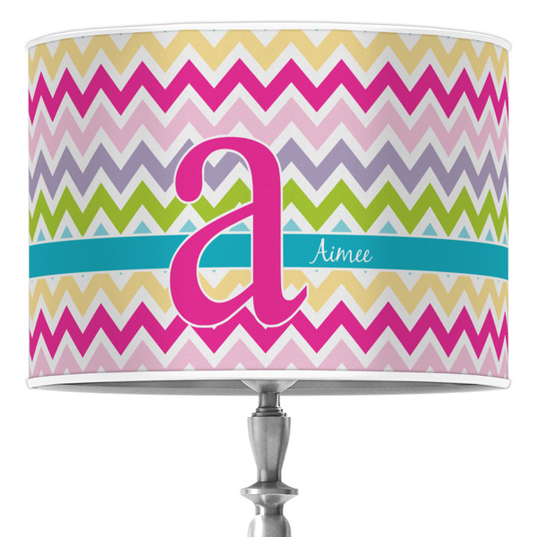 Custom Colorful Chevron Drum Lamp Shade (Personalized)