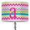Colorful Chevron 16" Drum Lampshade - ON STAND (Poly Film)