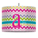 Colorful Chevron 16" Drum Pendant Lamp - Fabric (Personalized)
