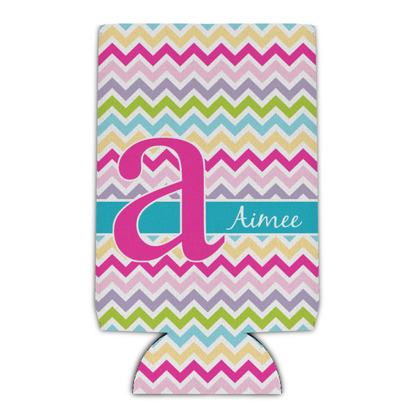 Custom Colorful Chevron Can Cooler (Personalized)