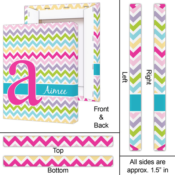 Colorful Chevron 16x20 - Canvas Print - Approval