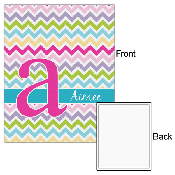 Colorful Chevron 16x20 - Matte Poster - Front & Back